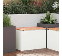 Garden Bench Solid Douglas Wood and Steel Outdoor Seating Patio Modern vidaXL