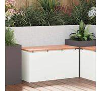 vidaXL Garden Bench White 80 x 40 x43 cm Steel