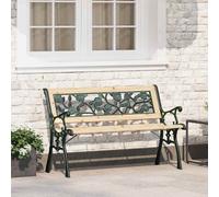 vidaXL Garden Bench with Cushion Brown 116 x 54 x 73 cm Wood