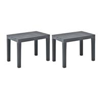 vidaXL Garden Benches 2 pcs Anthracite Plastic