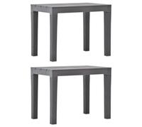 Garden Benches 2 pcs Mocca Plastic