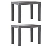 vidaXL Garden Benches 2 pcs Mocca Plastic