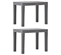 vidaXL Garden Benches 2 pcs Mocca Plastic