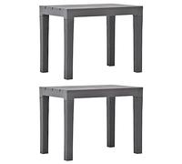 Garden Benches 2 pcs Mocca Plastic