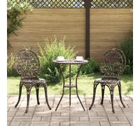 Garden Bistro Set 3 pcs Aluminium Outdoor Dining Patio Furniture Metal vidaXL
