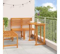 Garden Bistro Set Brown Solid Acacia Wood Outdoor Furniture Terrace vidaXL