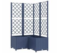 vidaXL Garden Planter with Trellis - Weather- PP, Dark Grey Plant Climbing Support, Ideal for Outdoor Space - 80x80x136 cm