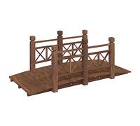 vidaXL Garden Bridge, Solid Spruce Wood with Railings, 150x67x56cm, Durable and Stable, Perfect Garden Decor, Easy Assembly Required, Brown