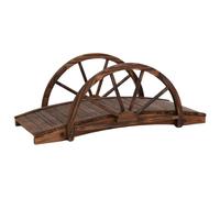 vidaXL Garden Bridge with Half-wheel 99x50x38 cm Solid Wood Fir