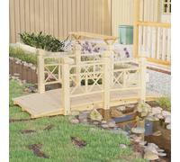 vidaXL Garden Bridge with Railings 150x67x56cm Solid Wood Spruce