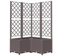 vidaXL Garden Brown 80 x 80 x 136 cm | UV-resistant polypropylene makes it tough enough for the outdoor conditions, It's big enough to fit loads of plants,