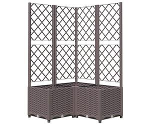 vidaXL Garden Brown 80 x 80 x 136 cm | UV-resistant polypropylene makes it tough enough for the outdoor conditions, It's big enough to fit loads of plants,