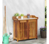 Cabinet Brown Solid Acacia Wood 78x36.5x78cm Indoor Storage 2 Door Modern Slim