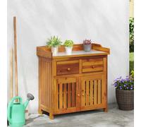 vidaXL Garden Cabinet Brown 78 x 36.5 x 78cm Solid Acacia Wood