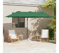 vidaXL Garden Cantilever Parasol Green 372 x 198 x 243 cm