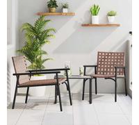 vidaXL Garden Chair 2 pcs Black 79 x 56 x 73.5cm Poly Rattan