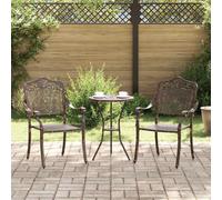 vidaXL Garden Chair 2 pcs Bronze 55 x 55 x 92.5cm Aluminium
