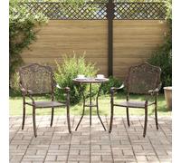 vidaXL Garden Chair 2 pcs Bronze 55 x 56.5 x 91cm Aluminium