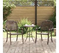 vidaXL Garden Chair 2 pcs Bronze 55 x 56.5 x 91cm Aluminium