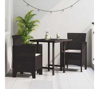 vidaXL Garden Chair 2 pcs Brown 53 x 49 x 85 cm PP