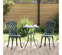 vidaXL Garden Chair 2 pcs Green 39 x 40 x 87cm Aluminium