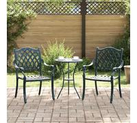 vidaXL Garden Chair 2 pcs Green 56 x 55 x 92.5cm Aluminium