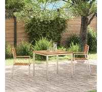 vidaXL Garden Chair 2 pcs Oil Natural Solid Teak Wood