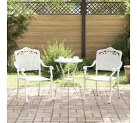 vidaXL Garden Chair 2 pcs White 55 x 55 x 92.5cm Aluminium
