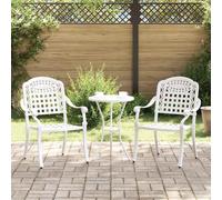 Garden Chair 2 pcs Aluminium Outdoor Seating Patio Furniture Vintage vidaXL