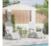 vidaXL Garden Chair 2 pcs White 83 x 74 x 92 cm Polyethylene, White