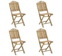 vidaXL Garden Chair 4 pcs Natural Bamboo