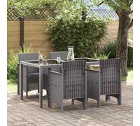 vidaXL Garden Chair 4 pcs Light grey 53 x 49 x 85 cm PP