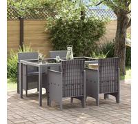 vidaXL Garden Chair 4 pcs Light grey 53 x 49 x 85 cm PP