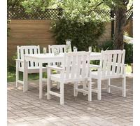 vidaXL Garden Chair 4 pcs White 65.5 x 59 x 88 cm Polyethylene