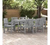 vidaXL Garden Chair 6 pcs Light Grey 65.5 x 59 x 88 cm Polyethylene