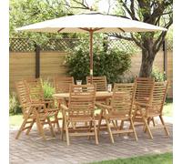 vidaXL Garden Chair 8 pcs Brown 52 x 64.5 x 108 cm Solid teak wood