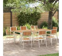 vidaXL Garden Chair 8 pcs Brown 56 x 54.5 x 87cm Solid Acacia wood