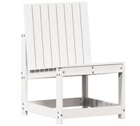 vidaXL Garden Chair Dining Chair Outdoor Seat Chair White Solid Wood Pine
