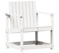 vidaXL Garden Chair Dining Chair Outdoor Seat Chair White Solid Wood Pine