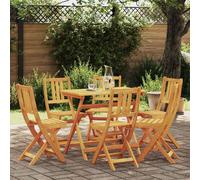 Garden Chair Folding Oil Natural Solid Acacia Wood Patio Seat Seating vidaXL