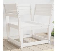 vidaXL Garden Chair Outdoor Dining Chair Balcony Chair White Solid Wood Pine