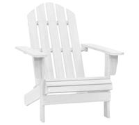 vidaXL Garden Chair Wood White Outdoor Bistro Patio Seating Armchair Lounger