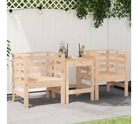 Garden Chairs Outdoor Chair Seat Patio Armchair 2 pcs Solid Wood Pine vidaXL