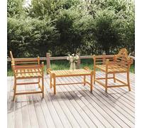 vidaXL Garden Chairs 2 pcs 91x62x94 cm Solid Wood Teak