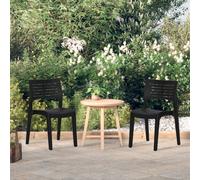 vidaXL Garden Chairs 2 pcs Anthracite Polypropylene