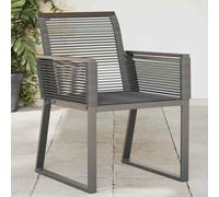 vidaXL Garden Chairs Outdoor Chair Patio Dining Chair 2 pcs Black Poly Rattan