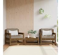 vidaXL Garden Chairs 2 pcs Honey Brown Solid Wood Pine