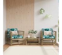 vidaXL Garden Chairs 2 pcs Impregnated Wood Pine