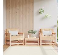 Garden Chairs Outdoor Seat Patio Chair Armchair 2 pcs Solid Wood Pine vidaXL
