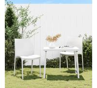 (white) vidaXL Garden Chairs Patio Chair Outdoor Seating Chair 2 pcs Polypropylene